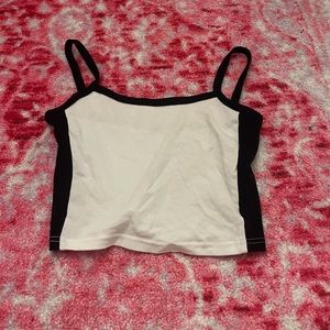 black and white tank top